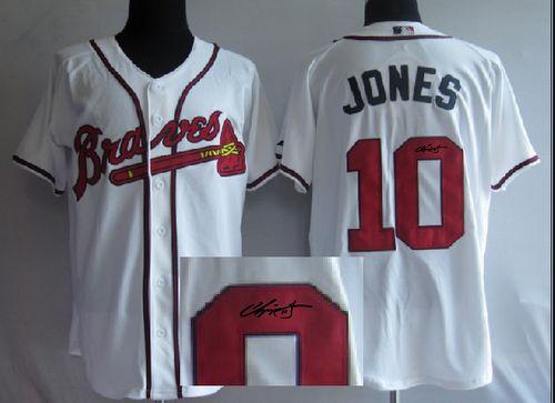 Chipper Jones Atlanta Braves white jersey