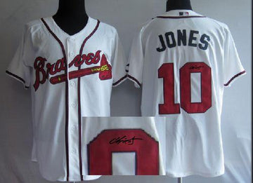 Chipper Jones Atlanta Braves white jersey