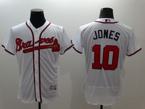Chipper Jones Atlanta Braves white Authentic jersey
