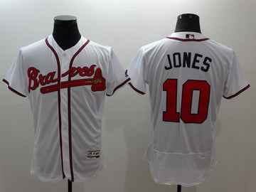 Chipper Jones Atlanta Braves white Authentic jersey