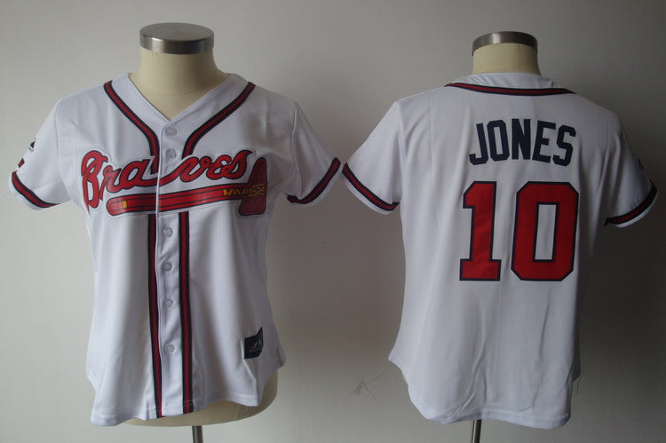 Chipper Jones Atlanta Braves white Fashion jersey