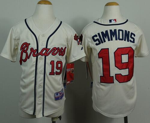 Andrelton Simmons Atlanta Braves cream jersey