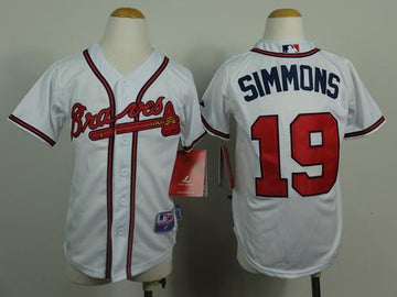 Andrelton Simmons Atlanta Braves white jersey