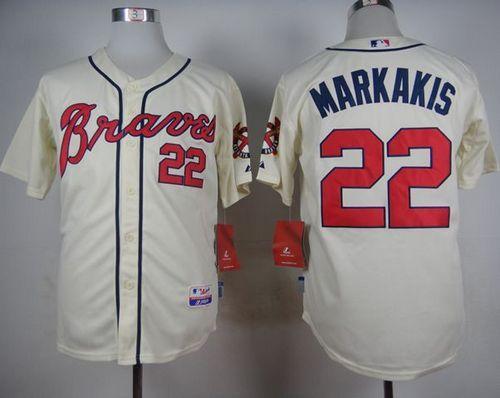 Nick Markakis Atlanta Braves cream Alternate jersey