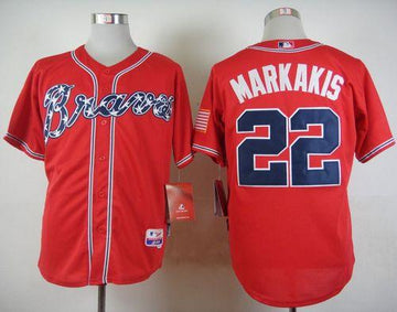 Nick Markakis Atlanta Braves red jersey