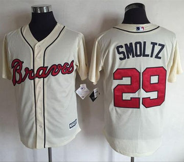 John Smoltz Atlanta Braves cream jersey