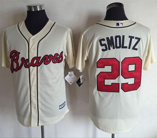 John Smoltz Atlanta Braves cream jersey