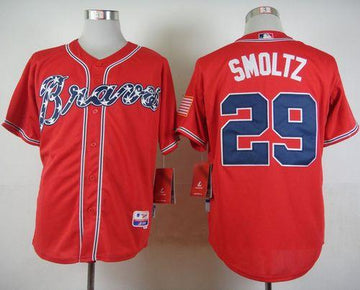 John Smoltz Atlanta Braves red jersey