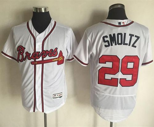 John Smoltz Atlanta Braves white Authentic jersey