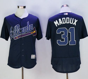 Greg Maddux Atlanta Braves navy Authentic jersey