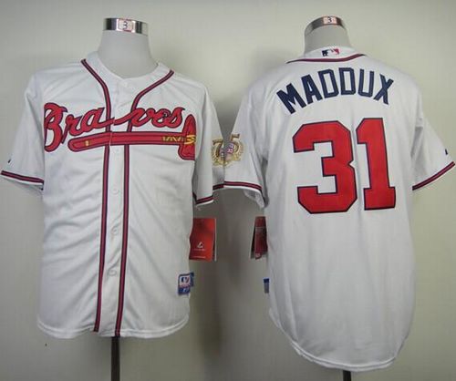 Greg Maddux Atlanta Braves white jersey