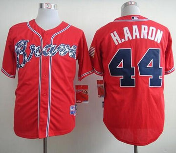Hank Aaron Atlanta Braves red jersey