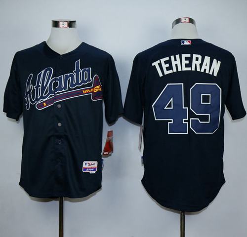 Julio Teheran Atlanta Braves navy jersey