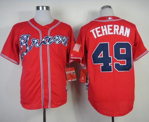 Julio Teheran Atlanta Braves red jersey