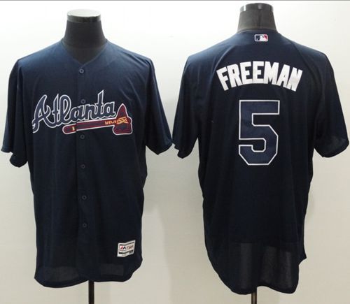 Freddie Freeman Atlanta Braves navy Authentic jersey