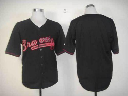 Custom Atlanta Braves black Fashion jersey