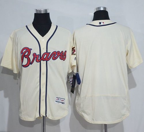 Custom Atlanta Braves cream Authentic jersey