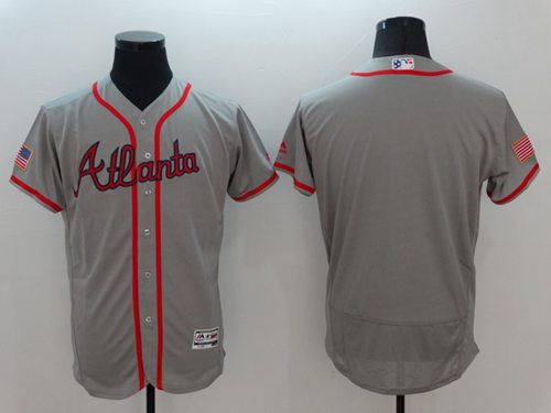 Custom Atlanta Braves grey Fashion jersey