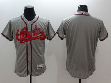 Custom Atlanta Braves grey Authentic jersey