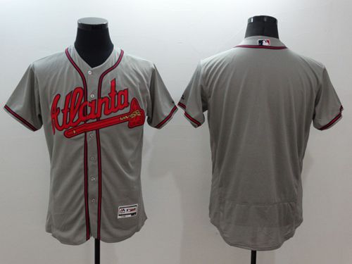 Custom Atlanta Braves grey Authentic jersey