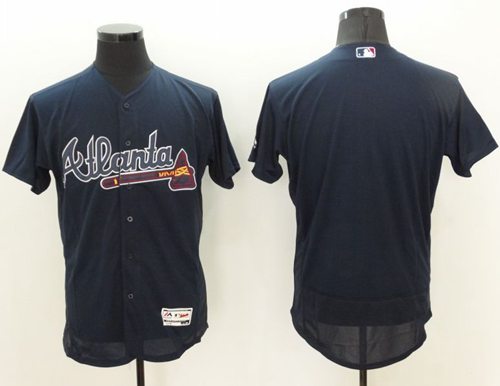 Custom Atlanta Braves navy Authentic jersey