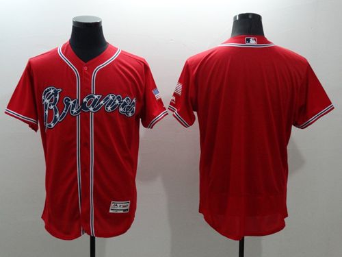 Custom Atlanta Braves red Authentic jersey