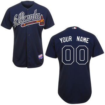 Custom Atlanta Braves blue Authentic jersey