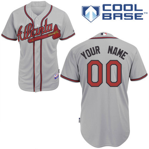 Custom Atlanta Braves grey Authentic jersey