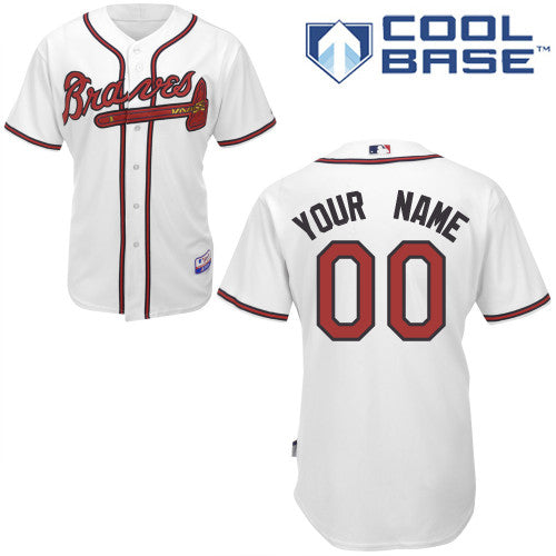 Custom Atlanta Braves white Authentic jersey