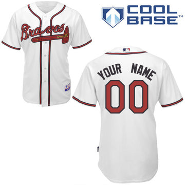 Custom Atlanta Braves white Authentic jersey
