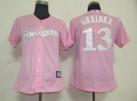 Zack Greinke Milwaukee Brewers pink Fashion jersey
