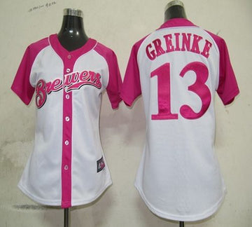 Zack Greinke Milwaukee Brewers white-pink Fashion jersey