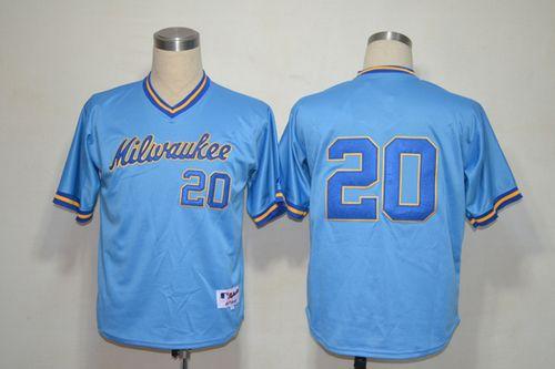 Jonathan Lucroy Milwaukee Brewers blue jersey