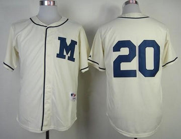 Jonathan Lucroy Milwaukee Brewers cream jersey