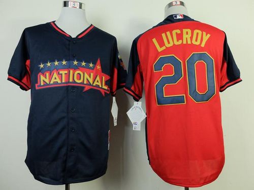 Jonathan Lucroy Milwaukee Brewers navy-red jersey