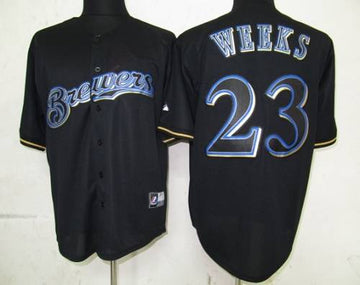 Rickie Weeks Milwaukee Brewers black Fashion jersey