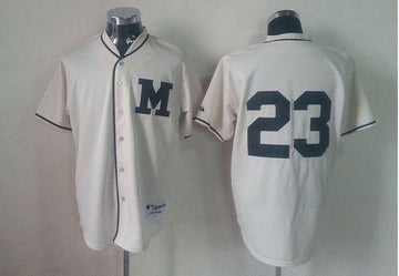 Rickie Weeks Milwaukee Brewers cream jersey