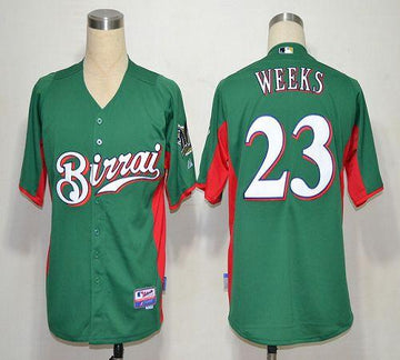 Rickie Weeks Milwaukee Brewers green jersey