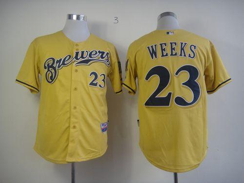 Rickie Weeks Milwaukee Brewers yellow Alternate jersey