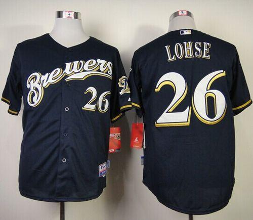 Kyle Lohse Milwaukee Brewers navy jersey