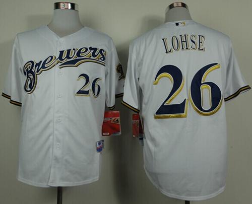 Kyle Lohse Milwaukee Brewers white jersey