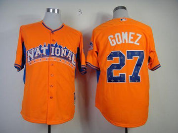 Carlos Gomez Milwaukee Brewers orange All-Star jersey