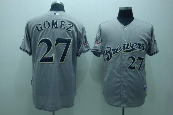 Milwaukee Brewers grey jersey