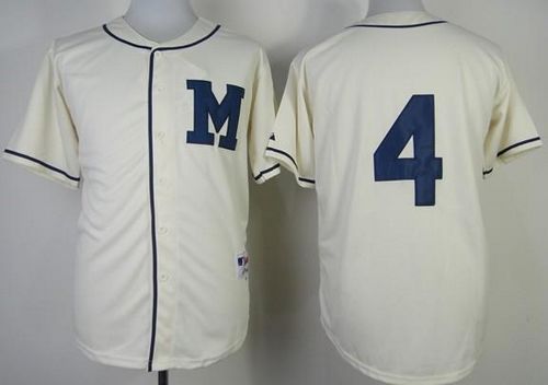 Paul Molitor Milwaukee Brewers cream jersey