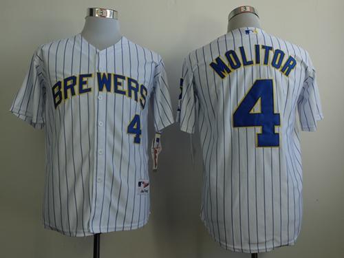 Paul Molitor Milwaukee Brewers white jersey