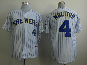 Paul Molitor Milwaukee Brewers white jersey