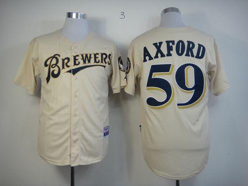 John Axford Milwaukee Brewers cream jersey