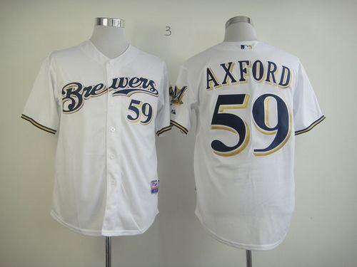 John Axford Milwaukee Brewers white jersey