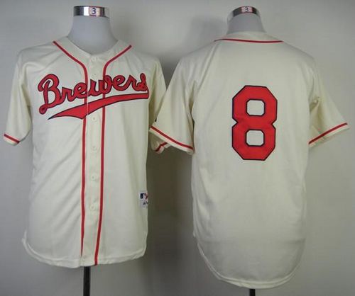 Ryan Braun Milwaukee Brewers cream jersey