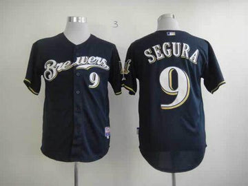 Jean Segura Milwaukee Brewers blue jersey